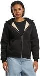 Urban Classics Ladies Bonded Sherpa Zip Hoody Black, L
