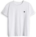 OPUS Damen Kurzarmshirt | T-Shirt SERZ Regular aus Organic Cotton White, 40
