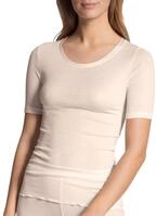 CALIDA True Confidence T-Shirt Damen, aus Wolle-Seide, Feinripp,