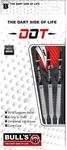 Bull's Dot D3 Steel Dart 22g, Schwarz/Silber/Rot,