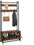 VASAGLE Garderobenst&auml;nder mit Schuhschrank, Garderobe mit Sitzbank, Kleiderst&auml;nder,