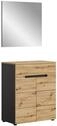 xonox.home - Garderobenkombination Canu 80x190x37 cm in Basalt grau und Artisan -