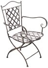CLP Eisenstuhl Adara im Jugendstil I Outdoor-Stuhl mit Armlehnen I...