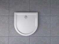 Duschtasse Duschwanne Halbkreis U-Form halbrund Acryl Brausewanne Rund Wei&szlig;...