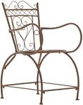 CLP Gartenstuhl Sheela im Landhausstil mit Metallgestell, bequemen Armlehnen, robust