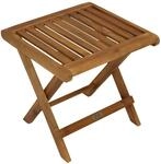 DEGAMO Garten Klapphocker Sitzhocker Hocker France 45x45cm, Akazie ge&ouml;lt braun,
