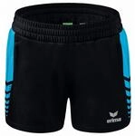 Erima Damen Six Wings Kurze Short (1152207), schwarz/Curacao, 36