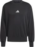 adidas Herren Essentials Feelcozy Fleece Sweatshirt, Black/White, M