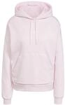 adidas Damen Essentials Small Logo Feel Cozy Hoodie Sweatshirt, Clear pink/White, M