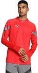 PUMA Teamfin Pullover, Rot/Dunkelgrau, M