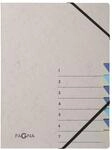 Pagna 44307-02 Ordnungsmappe 7 F&auml;cher Easy Grey 1-7 blau