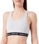 Replay Damen Bralette Sport-BH, J622 (Grau), L