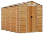 vidaXL Gartenhaus Hellbraun 191 x 300 x 198 cm Verzinkter Stahl