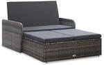 vidaXL Gartenm&ouml;bel 2-TLG. mit Auflagen Speicherfunktion Sitzgruppe Lounge Sofa