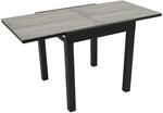 DEGAMO Balkontisch FARO aus Aluminium anthrazit und Glas in Keramtikoptik...