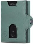 VON HEESEN Slim Wallet mit XXL M&uuml;nzfach & RFID-Schutz - Leder Geldbeutel - Mini