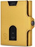 VON HEESEN Slim Wallet mit XXL M&uuml;nzfach & RFID-Schutz - Leder Geldbeutel - Mini