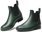 DREAM PAIRS Damen Gummistiefel Chelsea Boots Frauen Ankle Wellies Wasserdicht