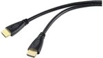 SpeaKa Professional HDMI Anschlusskabel HDMI-A Stecker, HDMI-A Stecker 0.50m Schwarz
