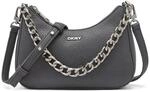 DKNY Women's Jenna Demi Crossbody Handbag, Dark Grey