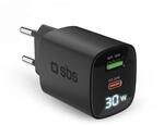 SBS 30W USB-C LCD-Netzteil, GaN-Technologie, Power Delivery (PD 3.0 PPS),