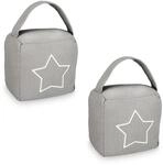 Relaxdays T&uuml;rstopper, 2er Set, Stern-Motiv, H x B x T: 13 x 13 x 8,5 cm,