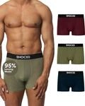 Snocks Premium Boxershorts Herren aus weichem Lenzing Modal (3er Pack) - Ultraleichte