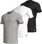 adidas Herren V Neck (3PK) -Active Core Cotton Baselayer-Shirt, Assorted, S (3er adidas Herren V Neck (3PK) -Active Core Cotton Baselayer-Shirt, Assorted, S (3er