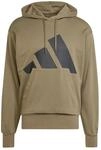 adidas Herren Essentials Big Logo French Terry Hoodie Sweatshirt, Olive Strata/Black,