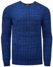 Rusty Neal Herren Pullover Grob-Strick Neon Pullover Streetwear-Basics Langarm