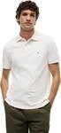 Tommy Hilfiger Herren Poloshirt Kurzarm Core 1985 Regular Fit, Elfenbein (Ivory