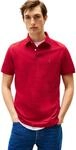Tommy Hilfiger Herren Poloshirt Kurzarm 1985 Regular Fit, Mehrfarbig (Medium Red), S