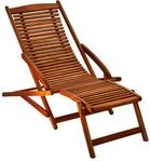 SAM Gartenliege Fuki aus Akazie, Sonnenliege aus Holz, Liegestuhl, Deckchair ge&ouml;lt,