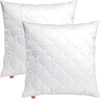 sleepling Kopfkissen 80x80 cm 2er Set, Allergiker Kissen, waschbar, Made in EU,