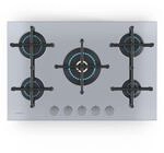 Klarstein Illuminosa 5 Gaskochfeld - 5 Sabaf-Brenner, Edelstahl, 4 kW Wokbrenner,