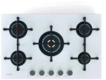 Klarstein Illuminosa 5 Gaskochfeld, 5 Sabaf-Brenner, 4 kW Wokbrenner, Geh&auml;rtetes