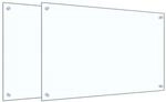 vidaXL K&uuml;chenr&uuml;ckw&auml;nde 2 STK. Transparent 80x50 cm Hartglas, R&uuml;ckwand,...