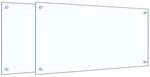 vidaXL K&uuml;chenr&uuml;ckw&auml;nde 2 STK. Transparent 80x40 cm Hartglas