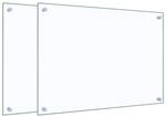 vidaXL K&uuml;chenr&uuml;ckw&auml;nde 2 Stk. Transparent 70x50 cm Hartglas, R&uuml;ckwand,...