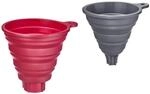 Westmark Trichter-Set, 2tlg., &Oslash; 10 und 11 cm, Faltbar, Silikon, Grau/Rot,...