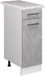 Vicco K&uuml;chenunterschrank R-Line, Beton, 30 cm | 1 Schublade &middot; Arbeitsplatte...