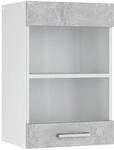 Vicco K&uuml;chenglasschrank R-Line, Beton, 40 cm, zur freien Kombination innerhalb