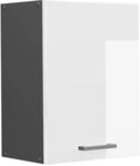 Vicco H&auml;ngeschrank R-Line, Wei&szlig; Hochglanz, 45 cm, zur freien Kombination innerhalb