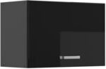 Vicco H&auml;ngeschrank R-Line, Schwarz Hochglanz, 60 cm Flach, zur freien...