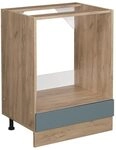 Vicco Herdumbauschrank R-Line, Blau-Grau, 60 cm ohne Arbeitsplatte, zur freien