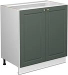Vicco Sp&uuml;lenunterschrank Fame-Line, Gr&uuml;n-Gold Landhaus, 80 cm mit Regal, ohne
