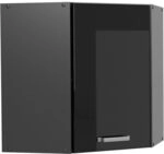 Vicco Eckh&auml;ngeschrank R-Line, Schwarz Hochglanz, 57 cm, zur freien Kombination