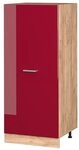Vicco Vorratsschrank R-Line, Rot Hochglanz, 60 cm | Gro&szlig;e T&uuml;r &middot; 3...