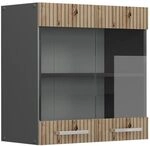 Vicco K&uuml;chenglasschrank R-Line, Artisan-Eiche, 60 cm