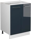 Vicco K&uuml;chenunterschrank Fame-Line, Dunkelblau Hochglanz, 60 cm